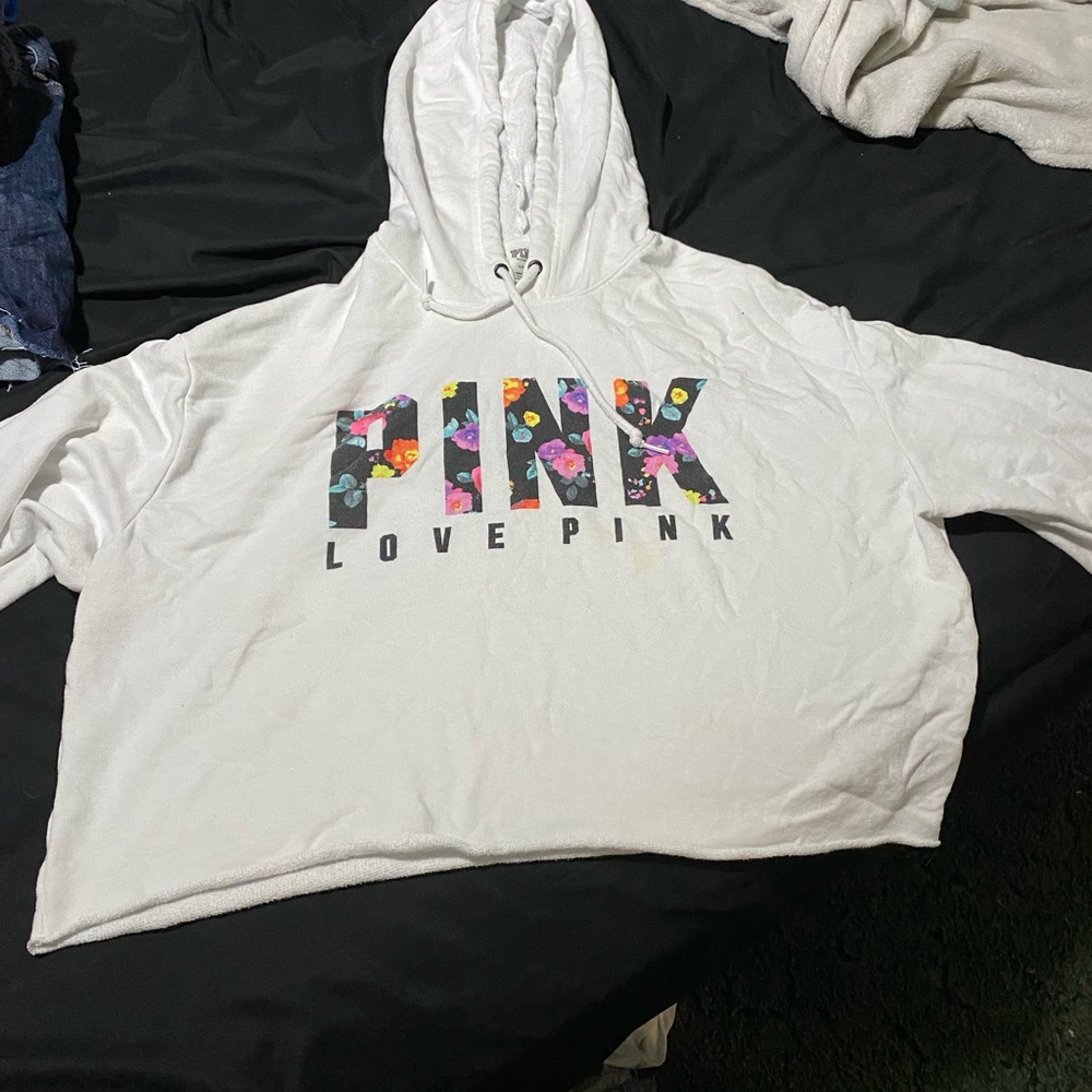 Pink Crop Hoodie